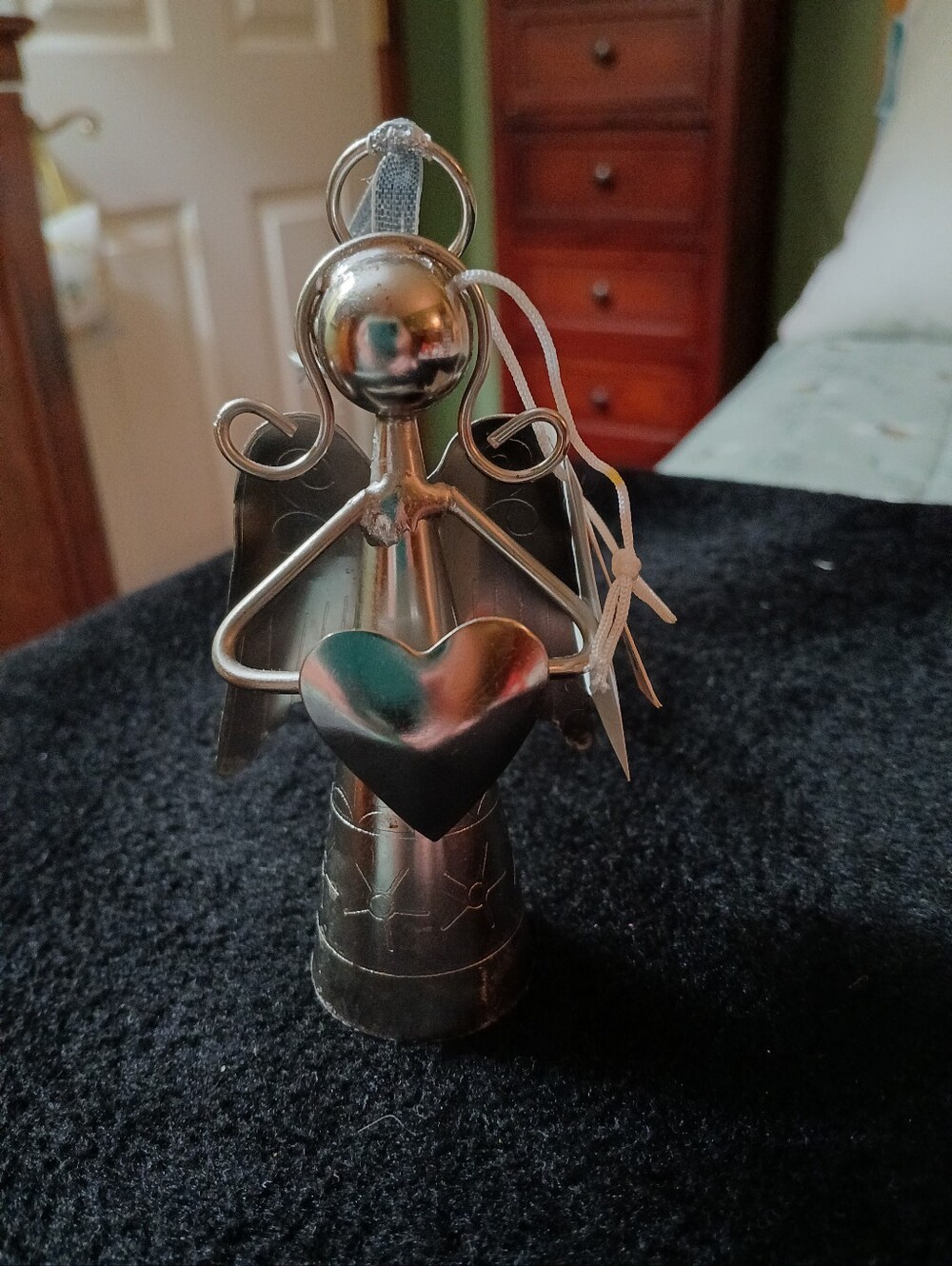 Disney Parks Metal Angel Bell Ornament NWT